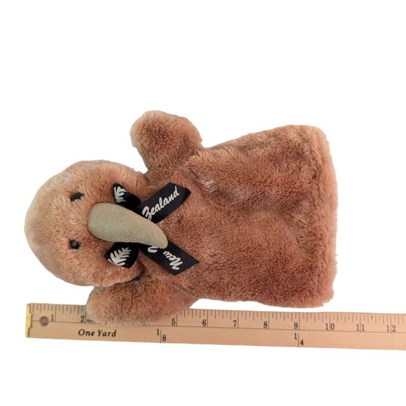 Kiwi & Friends Brown Kiwi Bird Hand Puppet 10" Black New Zealand Bow Ribbon - Picture 5 of 5